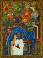 The sound of myths - M�toszok hangja Glass painting Andrea Marosi