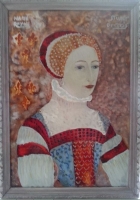 Mary Stuart - Stuart M�ria Glass painting Andrea Marosi
